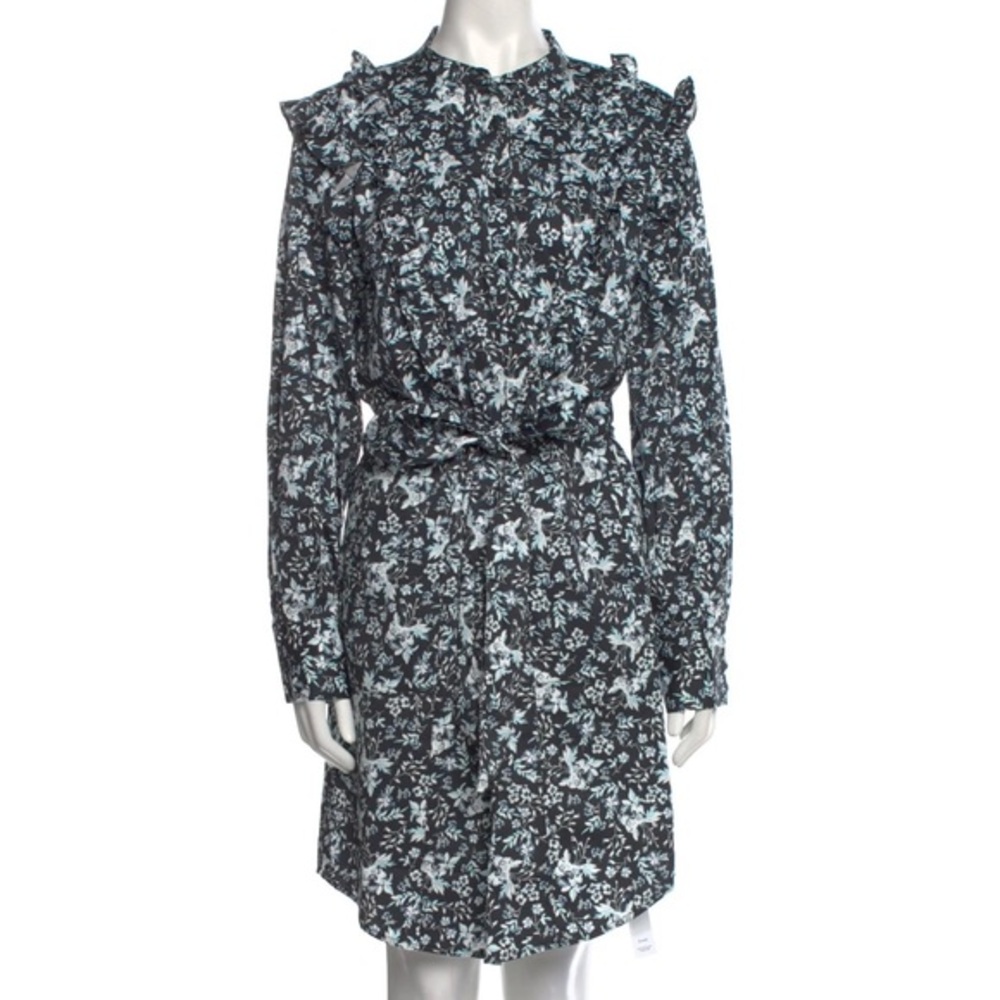 Erdem x Universal Standard XS Primrose Shirt Dress Black/White Knee-Length US 12